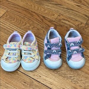 Two Pairs See Kai Run Toddler Girl Sneakers Size 6